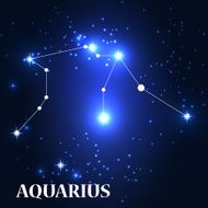 Symbol Aquarius Zodiac Sign Vector Illustration