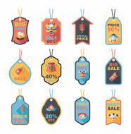 Chinese New Year tag flat banner background set eps10 N2