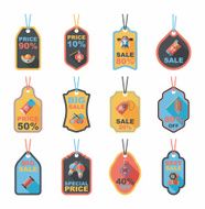 Chinese New Year tag flat banner background set eps10 N5