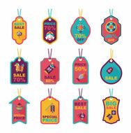 Chinese New Year tag flat banner background set eps10 N10