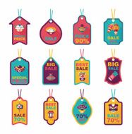 Chinese New Year tag flat banner background set eps10 N16