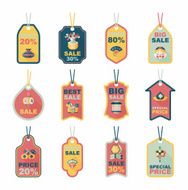 Chinese New Year tag flat banner background set eps10 N18