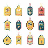 Chinese New Year tag flat banner background set eps10 N19