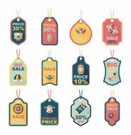 Chinese New Year tag flat banner background set eps10 N20