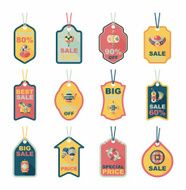Chinese New Year tag flat banner background set eps10 N22