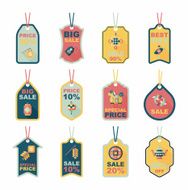 Chinese New Year tag flat banner background set eps10 N27