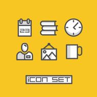 Icons set business office