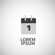 Icon flat calendar element design