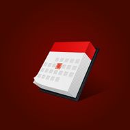 Calendar icon on dark background N2
