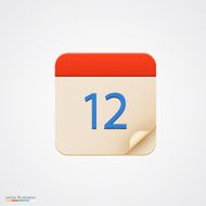 Calendar icon on bright background