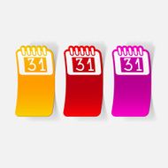 realistic design element calendar N10
