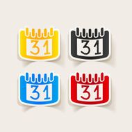 realistic design element calendar N11
