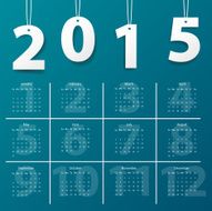 2015 Modern calendar template Vector illustration