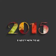 Happy new year 2015 creative greeting card design