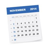 November 2014 calendar - Illustration N3