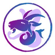 zodiac sign Capricorn watercolor