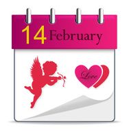 Vector calendar with angel