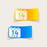realistic design element Valentine N12