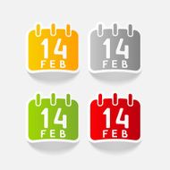 realistic design element Valentine N14
