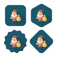 Santa Claus flat icon with long shadow eps10 N9