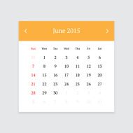 Calendar page for June 2015