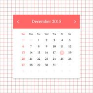 Calendar page for December 2015 N2