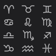 Set of Symbol Zodiac Sign Diamond Vector Illustration N3