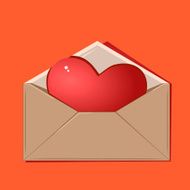 Valentine in an envelope