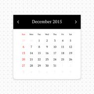 Calendar page for December 2015 N3