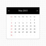 Calendar page for May 2015 N4