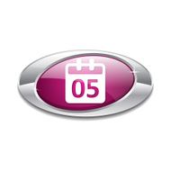 Calender Sign Pink Vector Icon Button
