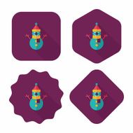 snowman flat icon with long shadow eps10 N28