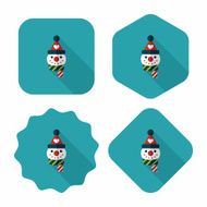 snowman flat icon with long shadow eps10 N30