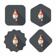snowman flat icon with long shadow eps10 N31