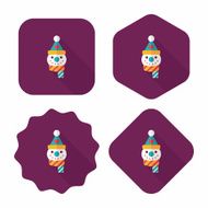snowman flat icon with long shadow eps10 N32