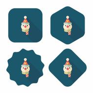 snowman flat icon with long shadow eps10 N33