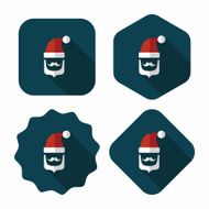 Santa Claus flat icon with long shadow eps10 N10