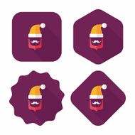 Santa Claus flat icon with long shadow eps10 N12