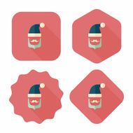 Santa Claus flat icon with long shadow eps10 N13