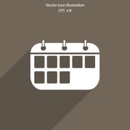 Vector calendar organizer web icon N3