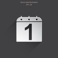 Vector calendar organizer web icon N7