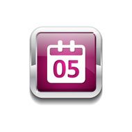 Calender Sign Pink Vector Icon Button N2