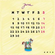 Horses June calendar 2015