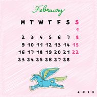 Horses february calendar 2015