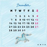 Horses december calendar 2015