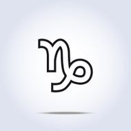 Simplistic capricorn zodiac star sign