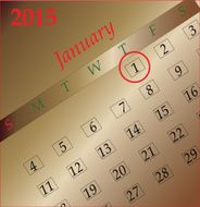 new years calendar N3