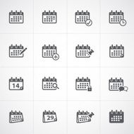 Calendar icon set N7