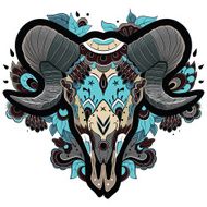 Cool Ram Skull