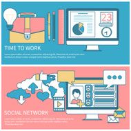 Social network and time to work